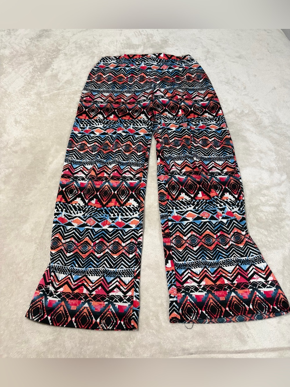 Studio Geometric Print Wide Leg Palazzo Pants